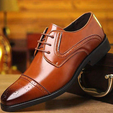Mens Ombre Gradient Oxford Shoes - Stylish & Breathable with Secure Lace-up - Ultra-Durable, Non-Slip Sole for Formal Events, Weddings, Parties, Business